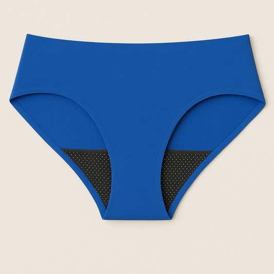 Cotton Midi Heavy Absorbency Leak Proof Underwear- Royal Blue