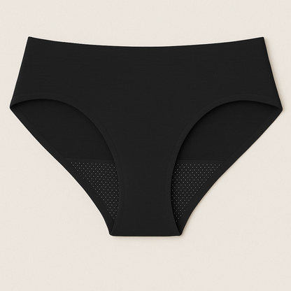 Cotton Midi Heavy Absorbency Leak Proof Underwear- Black