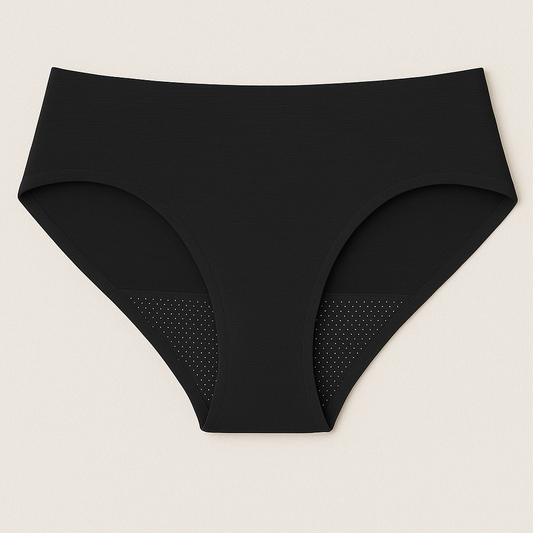 Cotton Midi Heavy Absorbency Leak Proof Underwear- Black